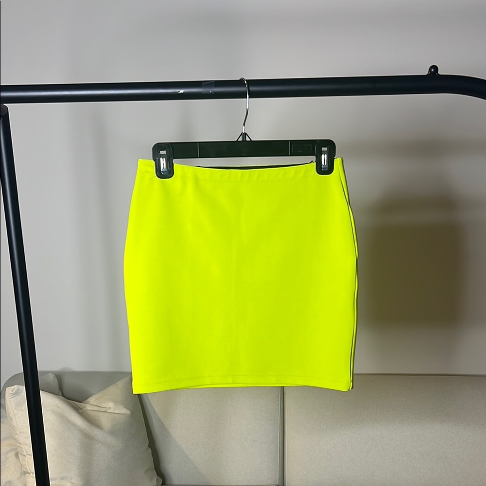 Neon Yellow/Green Mini Skirt